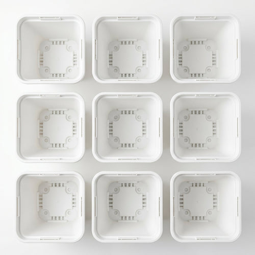 Active Aqua Square White Pot 6" (Case of 24) - view 1