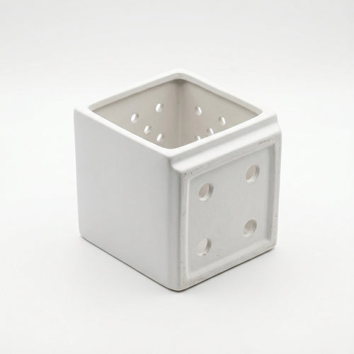 Active Aqua Square White Pot 6" (Case of 24) - view 2